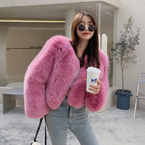 2021 Winter new imported whole leather fox fur coat womens short Korean version thin warm coat small man
