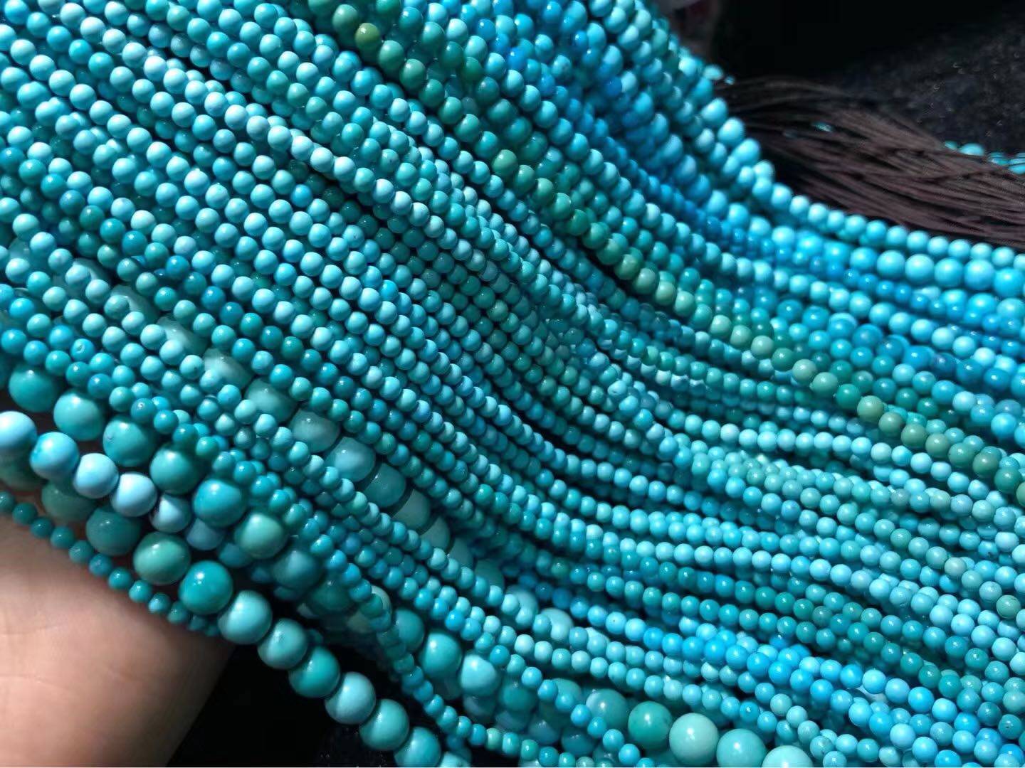 YiHuan jewelry Hubei Zhushan Qin ancient high porcelain turquoise immaculate fine Buddha bead necklace bracelet lanyard neck ornament