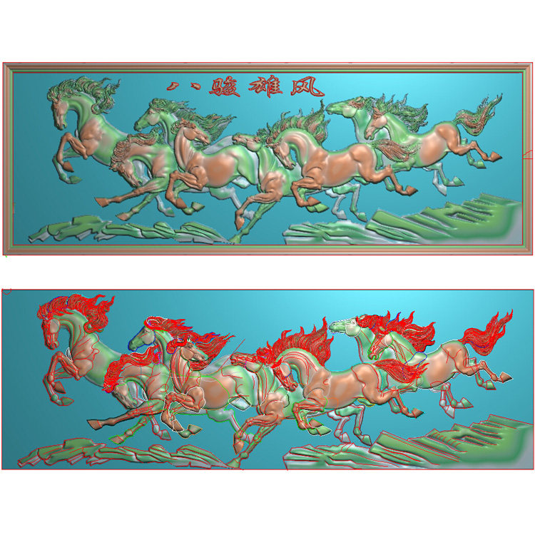 Eight Yuexiong wind hung screen wooden carvings fine carvings relief chart gray - scale chart carved wired source diagram