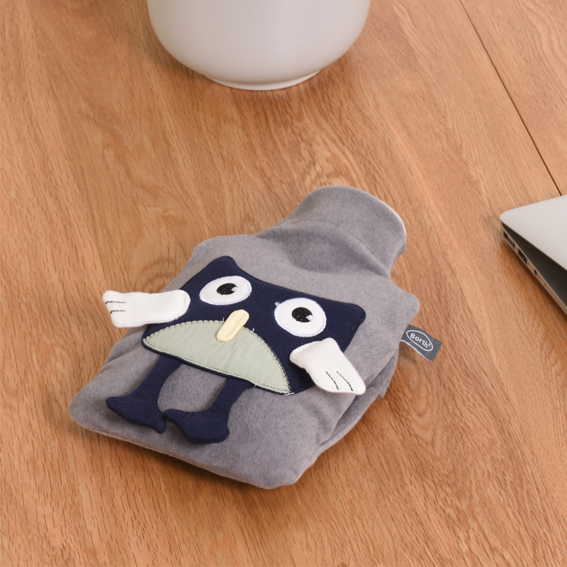 Borth water-filled high-density PVC explosion-proof cartoon double-handed hot water bag smart owl hand warmer