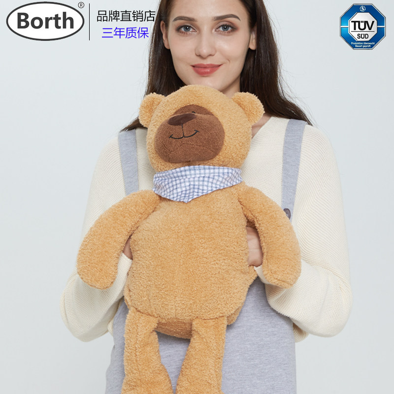 Postel cute little bear explosion-proof safety PVC water injection flush water hot water bag warm hand bag doll paparazzi warm hand warmer