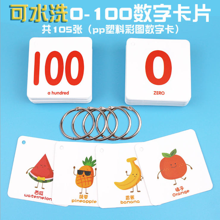 Preschool children Enlightenment Early teaching digital card numerals Puzzle Letters Cards Toys Washable PP Material