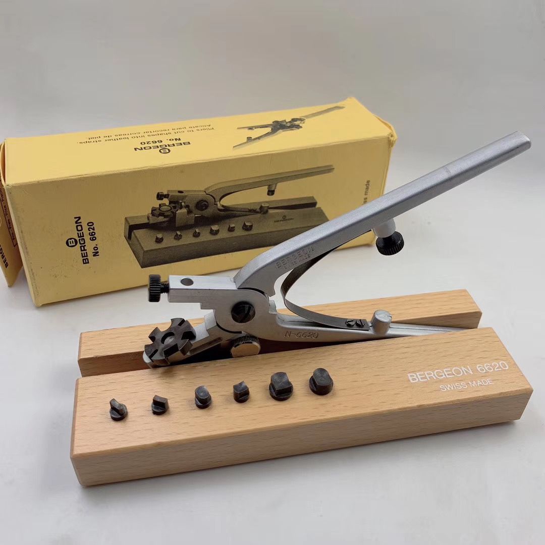 Switzerland imports BERGEON 6620 belt special cutter can cut out 6 belt shape belt puncher