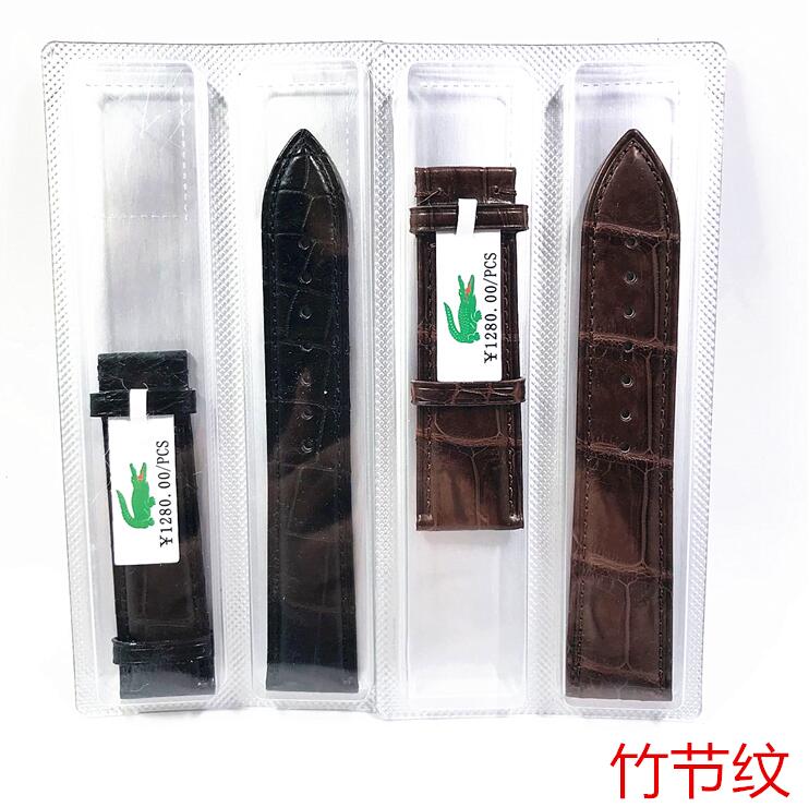 Black brown American crocodile leather meter with genuine leather 18 19 20 21 22mm 22mm female bamboo knox