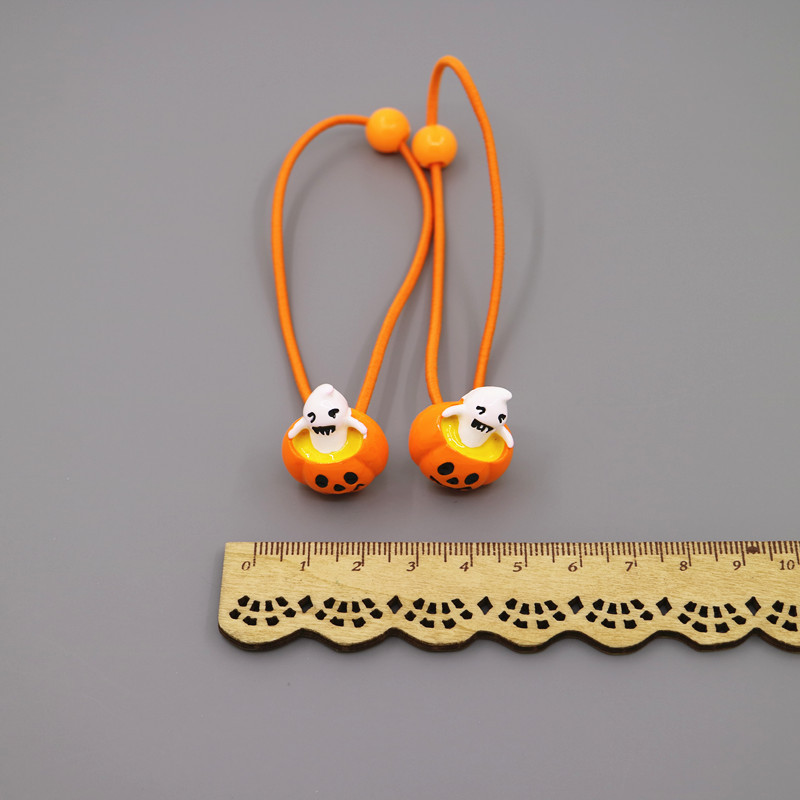 Halloween Pumpkin Black Cat Christmas Tree Snowman Penguin Girl Leather Band Head Rope Hair Tie Hair Mũ cột tóc cho bé gái