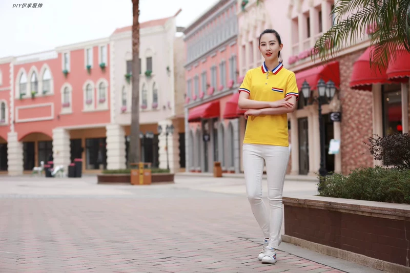 Áo sơ mi POLO tùy chỉnh áo phông Áo thun cotton tùy chỉnh áo sơ mi tay ngắn tay áo sơ mi công sở in logo thêu