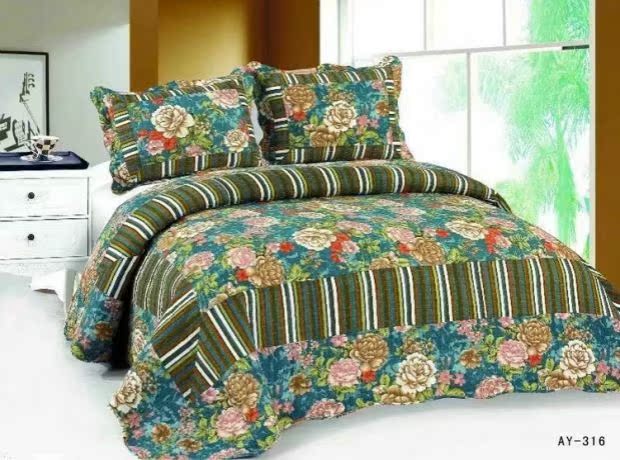 Cotton điều hòa không khí được chăn bông * Giường đôi châu Âu đơn giản cotton mùa hè mát mẻ được giặt trải giường ba bộ ga phủ giường everon