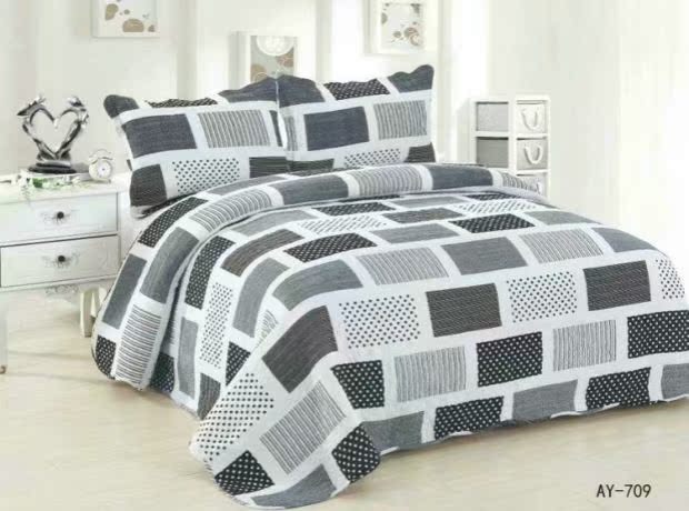 Cotton điều hòa không khí được chăn bông * Giường đôi châu Âu đơn giản cotton mùa hè mát mẻ được giặt trải giường ba bộ ga phủ giường everon