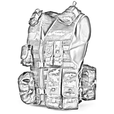 Outdoor 13-style Tiger tactical vest combat carrying camouflage vest vest multifunctional camouflage