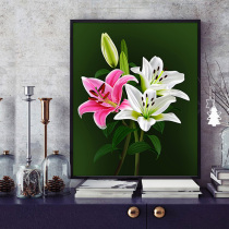 2021 new style cross stitch lily own handmade fresh simple small piece ribbon embroidery beginner small picture 2021