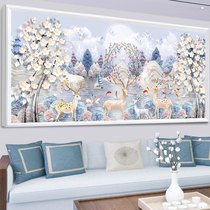 2021 new 5d diamond drawing living room full of diamonds Nine fish figure fortune deer crystal cross stitch masonry sticker point 2020