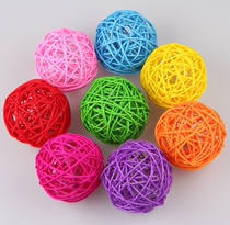 Diameter 8CM rattan manufacturer straight for decorative coloured ball round vines