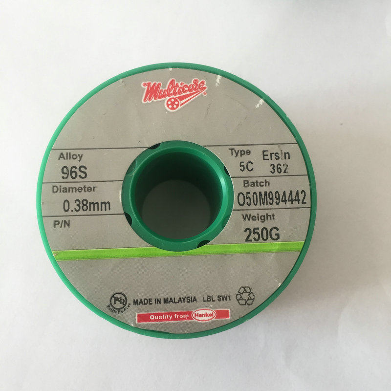 Multicore 96S 0.38mm 5C 362 250g is lead-free with 4% silver