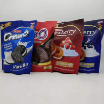 Thailand imported snacks Dewberry Zhenzhen Blueberry Strawberry cream sandwich cookies Vanilla chocolate cookies