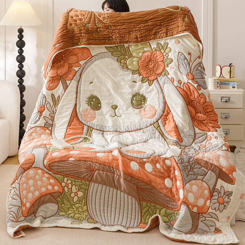 Rolando A-Class Ten-Layer Gauze Blanket Puff Quilt Pure Cotton Summer Quilt Air Conditioning Quilt Adult All-Cotton Towel Quilt