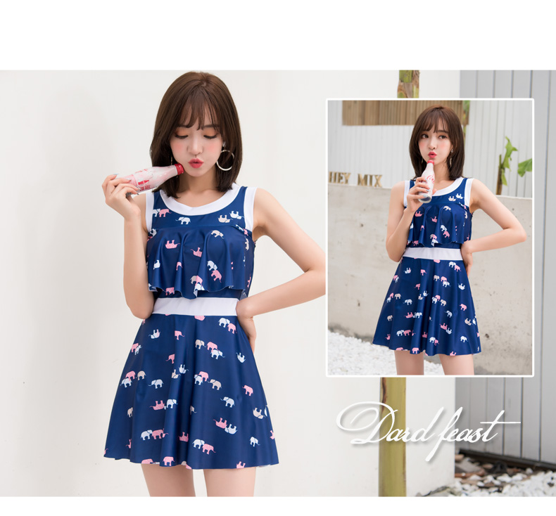 Cô gái mới sinh bảo thủ váy một mảnh ngực nhỏ tươi roi tụ tập che bụng là thép mỏng hỗ trợ đồ bơi nữ size lớn bộ đồ bơi nữ liền thân