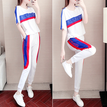 Sports Leisure set women summer 2021 new fashion Korean version of the Tide brand loose thin cotton short sleeve two-piece