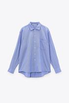 February spot ZARA domestic womens pocket trim neutral wind shirt 03057290400 3057 290