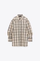 February spot ZARA domestic womens clothing back split plaid shirt 2189614727 2189 614