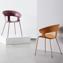 Nordic modern cafe iron leisure dining chair home simple plastic negotiation back chair creative restaurant chair