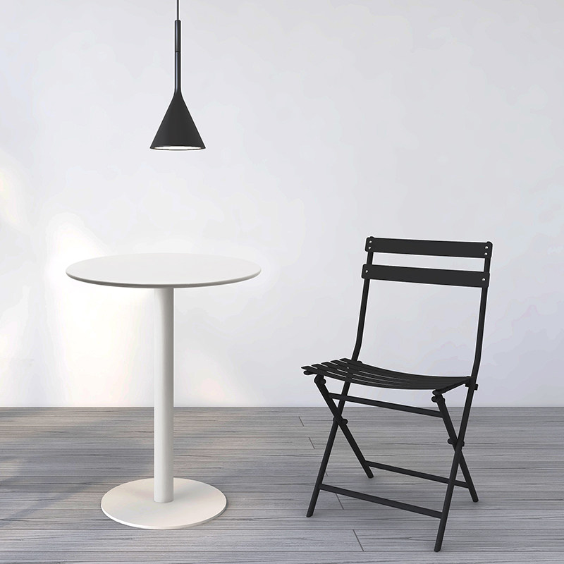 Balcony small table and chairs three-piece leisure round table mini creative net red dining table and chairs terrace iron Nordic tea table