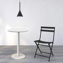 Balcony small table and chair three-piece leisure round table mini creative Net Red dining table and chair terrace iron art Nordic tea table