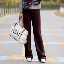 Corduroy pants children autumn and winter streak slimming Joker crotch hanging loose corduroy wide leg pants women