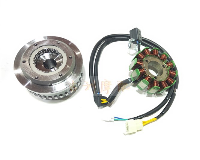 Lifan KPT200 magneto assembly KPS KPR KPM200 magnetic cylinder coil starter plate overrunning clutch