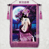 Come to chart Custom photo tapestry Tapestry Tapestry Tapestry Decoration Hanging Shaft Hung Painting European-style Silk Oil Canvas Wide Side Tapestry Painting