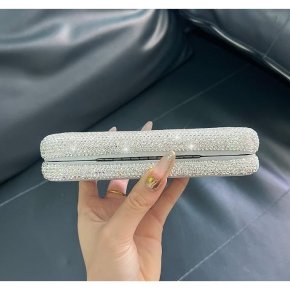 New Style Diamond-Encrusted Car-Mounted Glasses Case, High-End Diamond-Encrusted Fashion Box, Sunglasses and Prescription Glasses Storage Box