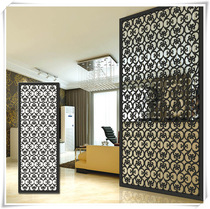 Custom stainless steel laser hollow screen modern simple metal partition door living room brake entrance decoration