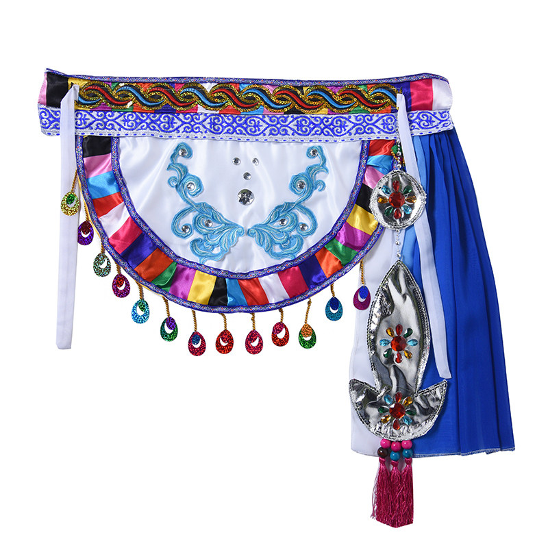 Tibetan dance apron Tibetan embroidered apron ethnic costume accessories apron dance accessories embroidered golden belt