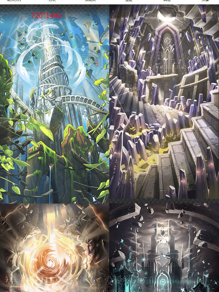 日韩Q版520套动作序列帧立绘头像UI图标场景音效游戏美术素材参考