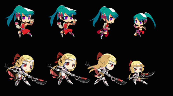 日韩Q版520套动作序列帧立绘头像UI图标场景音效游戏美术素材参考