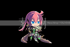 日韩Q版520套动作序列帧立绘头像UI图标场景音效游戏美术素材参考