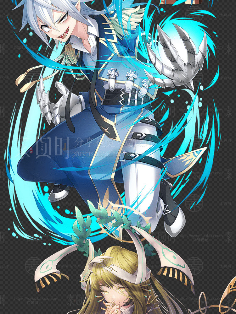 日韩Q版520套动作序列帧立绘头像UI图标场景音效游戏美术素材参考