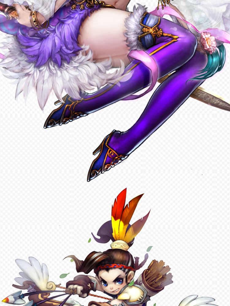 战三国 Q版三国人物 卡通角色 原画素材 UI图标 PSD源文件