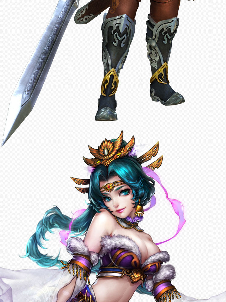 战三国 Q版三国人物 卡通角色 原画素材 UI图标 PSD源文件