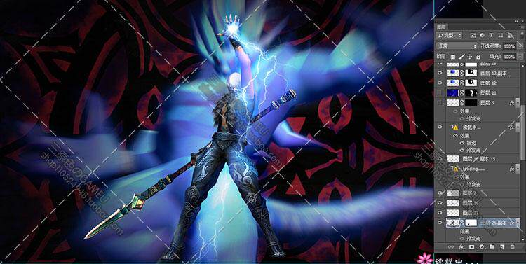 游戏美术资源横版网游《古神志》界面 UI全套PSD源文件77美术参考