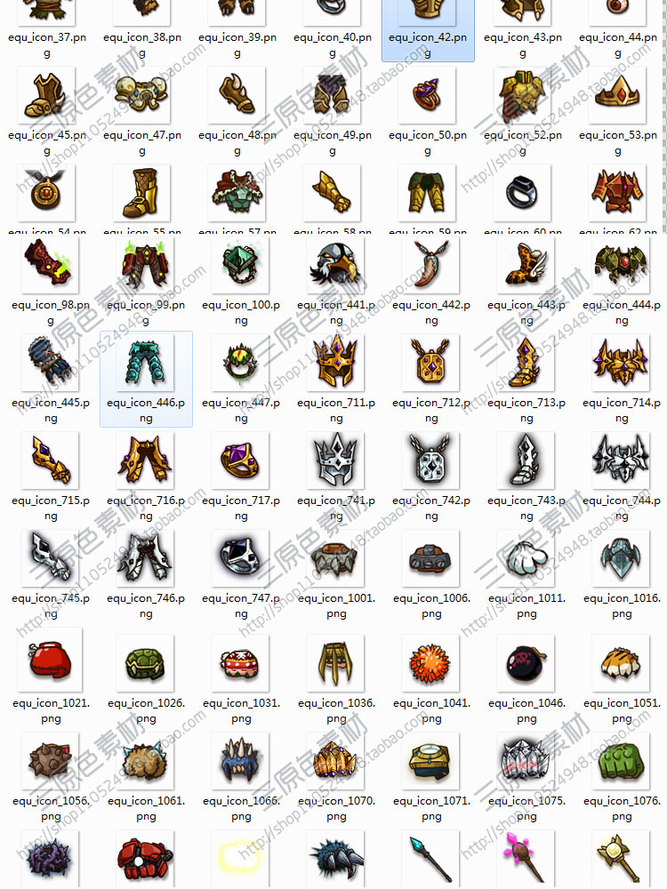 游戏美术素材资源Q版古风武器装备兵器素材UI图标 PNG源文件 游戏美术素材资源Q版古风武器装备兵器素材UI图标 PNG源文件
