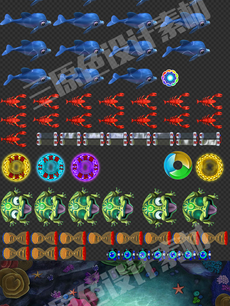 捕鱼手游素材 街机千炮捕鱼达人全套资源 游戏美术鱼炮场景 图标 捕鱼手游素材 街机千炮捕鱼达人全套资源 游戏美术鱼炮场景 图标