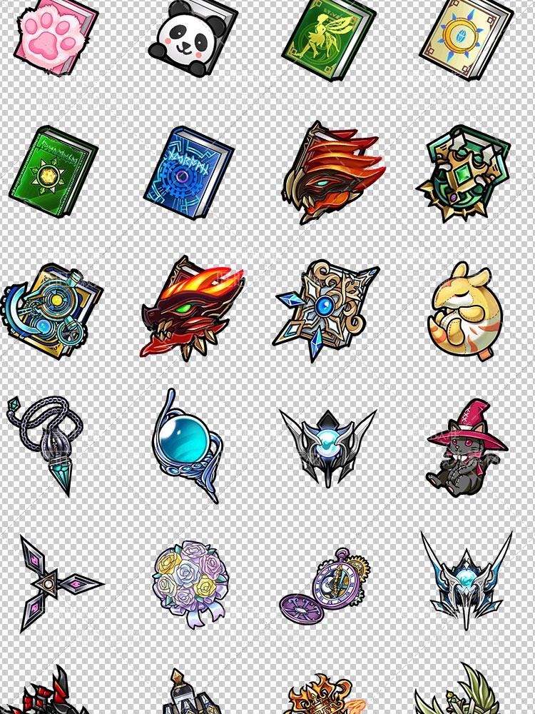 1000多枚日韩Q版手游 道具 套装 成套 武器 超大装备物品 图标