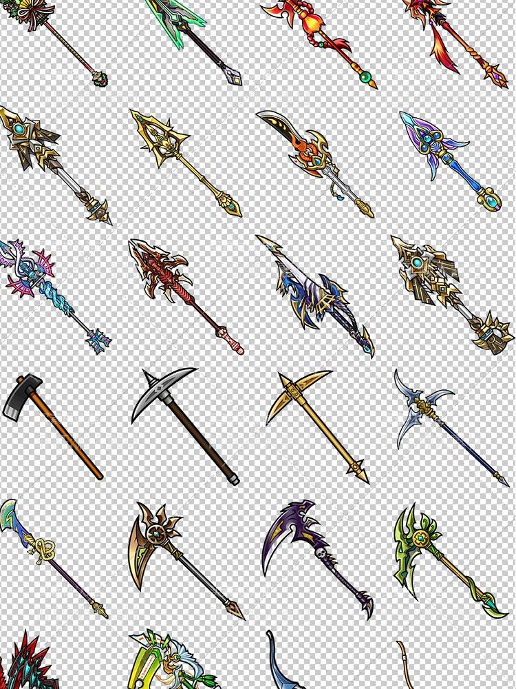 1000多枚日韩Q版手游 道具 套装 成套 武器 超大装备物品 图标