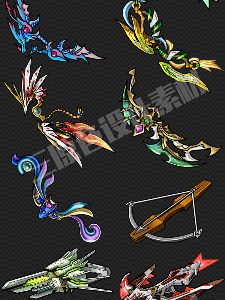 1000多枚日韩Q版手游 道具 套装 成套 武器 超大装备物品 图标