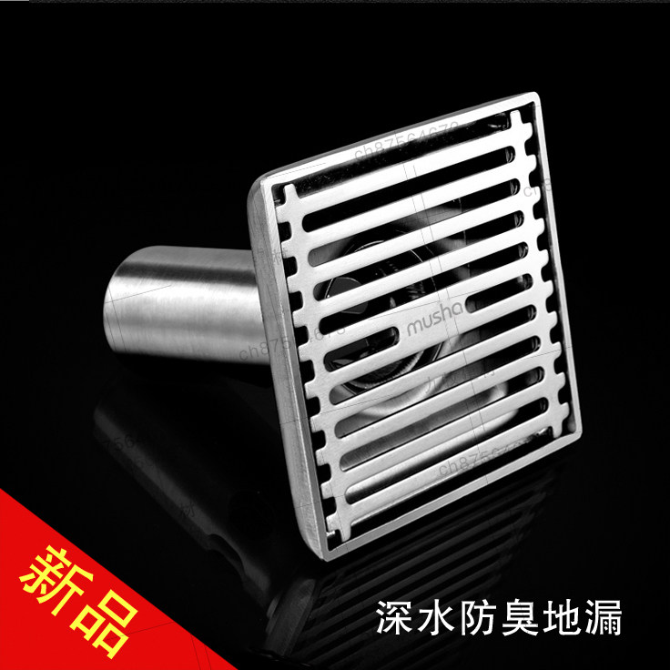 Thickened stainless steel large drainage anti-blocking odor floor drain bathroom powder room washing machine sewer project dual-use floor drain