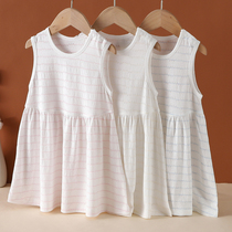 Summer girl dress Dress Breathable Thin style Bamboo Fiber Male And Female Baby Striped Vest Children Harness Skirt Summer Dress