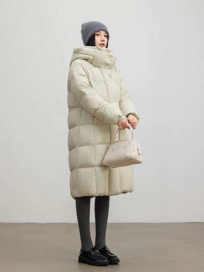 2025 New Model 95% White Goose down Long Thickened Over-The-Knee Loose Extreme Cold Weather Couple's Puff Cloud Coat