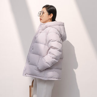 Short down Jacket for Women 2025 New Winter Thickened 90% White Duck down Puffer Coat for Petite Loose Fit Puff Jacket