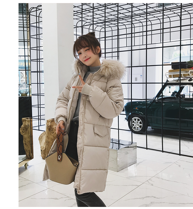 Mùa đông 2018 mới phiên bản Hàn Quốc của áo khoác dài cotton xuống quần áo cotton nữ áo khoác áo khoác dày áo khoác áo phao béo nam