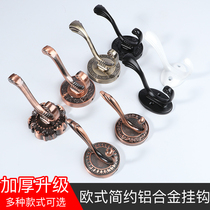 European adhesive hook black clothes hook Wall Wall single hook door rear creative coat hook Wall single hanging clothes hook